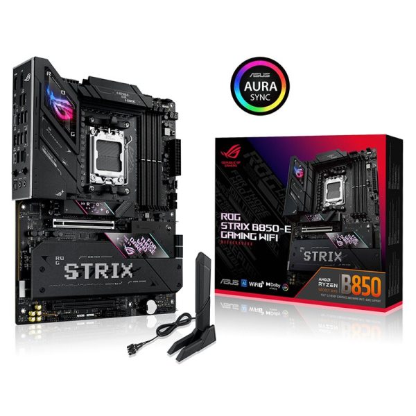 ASUS ROG STRIX B850-E GAMING WiFi AM5 DDR5 PCIe 5.0 ATX Motherboard Aura Sync RGB lighting - 90MB1J60-M0EAY0