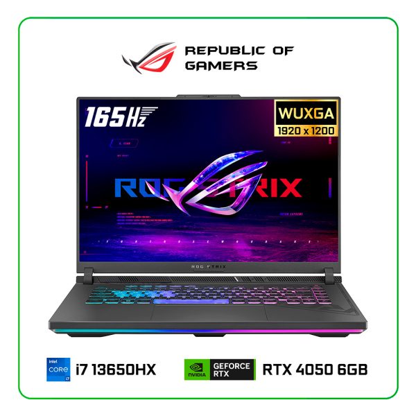 ASUS ROG Strix - 16" GeForce RTX 4050 Laptop GPU - Intel Core i7-13650HX - 16GB Memory - 512 GB SSD - Windows 11 Home 64-bit - Gaming Laptop - 165 Hz (G614JU-NS73 )