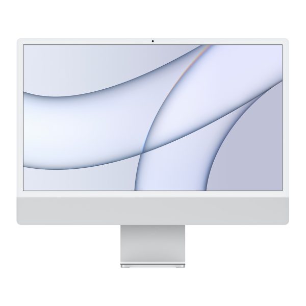 Apple iMac (2021) M1 Chip 8-core CPU & 8-core GPU 24-Inch Desktop (8GB, 256GB) Silver MGPC3AB/A ENGLISH/ARABIC