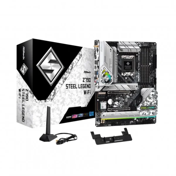 ASRock Intel Z790 Steel Legend DDR5 WIFI MotherBoard - WHITE | 90-MXBKD0-A0UAY1Z