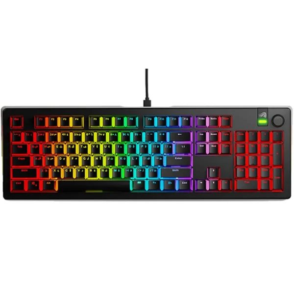 Glorious GMMK 3 100% Wired Mechanical Keyboard – Doubleshot Keycaps – Glorious Fox Pre-Lubed Linear Switches – Arabic Layout – Black
