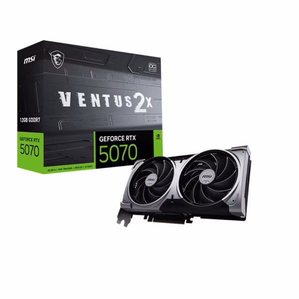 MSI GeForce RTX 5070 Ventus 2X OC 12GB GDDR7 GRAPHICS CARD - BLACK | 912-V532-009