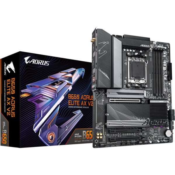 Gigabyte B650 AORUS ELITE AX V2 ATX AMD Motherboard - BLACK | 9MB65ELX2-00-G10