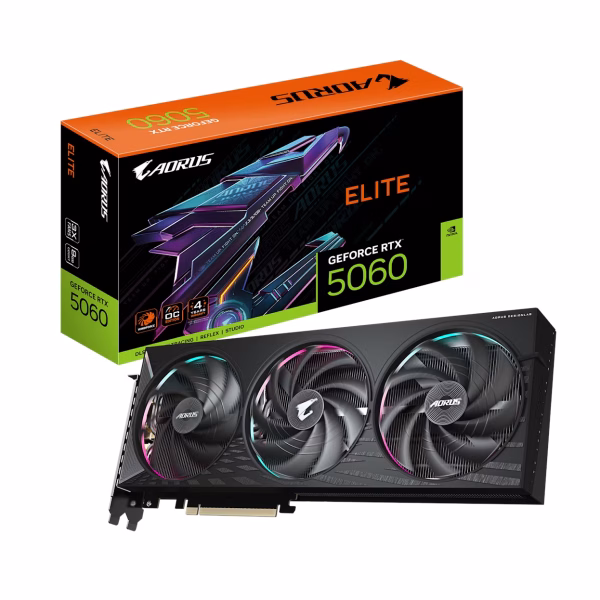 Gigabyte AORUS GeForce RTX 5060 ELITE 8GB GRAPHICS CARD - BLACK | GV-N5060AORUS E-8GD