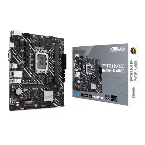 Asus Intel Prime H610M-K ARGB DDR5 MotherBoard | 90MB1G90-M0EAY0