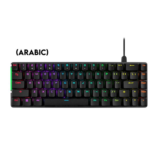 ASUS ROG Falchion Ace M602 65% Wired RGB Mechanical Gaming Keyboard – NX Red Switch (Linear & Swift) – Arabic Layout – Black