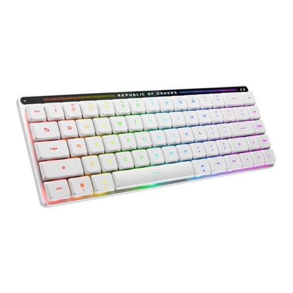 ASUS ROG Falchion RX Low Profile 65% Wireless Gaming Keyboard (Arabic Layout, ROG RX Red Optical Switches) - WHITE