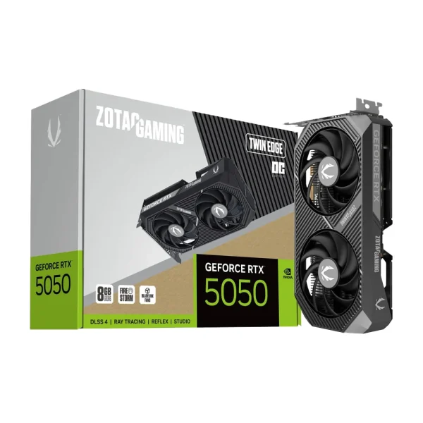 ZOTAC GAMING GeForce RTX 5050 8GB GDDR6 TWIN EDGE Graphic Card - BLACK | ZT-B50500H-10M