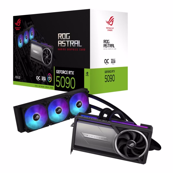 Asus GeForce RTX 5090 ROG Astral LC OC 32GB GDDR7 GRAPHICS CARD - BLACK | 90YV0LW2-M0NA00