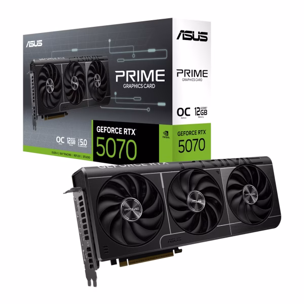 Asus GeForce RTX 5070 Prime OC 12GB GDDR7 GRAPHICS CARD - BLACK | 90YV0M10-M0NA00