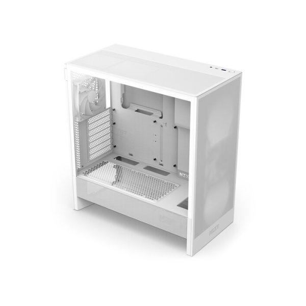 NZXT H5 Flow Compact Mid-Tower ATX Case - White