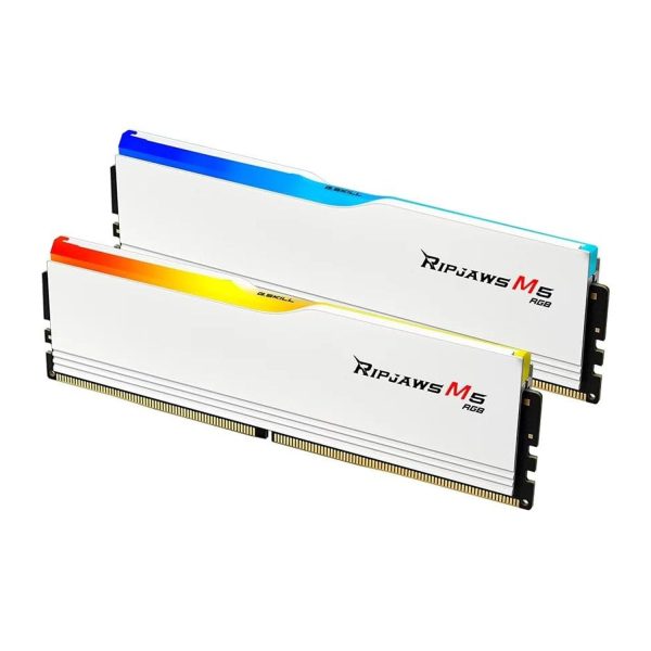 G.SKILL Ripjaws M5 RGB DDR5 32GB (2x16GB) 6000MT/s CL36 Memory Kit – White