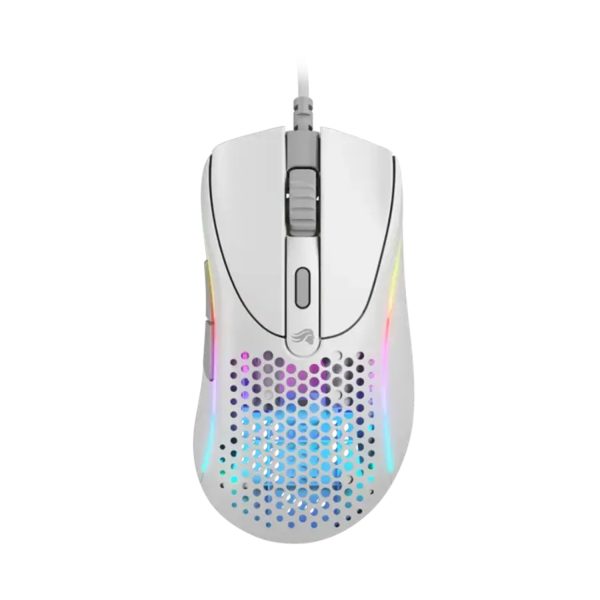 Glorious Model D2 Ultralight Ergonomic RGB Wired Gaming Mouse (58g) – WHITE