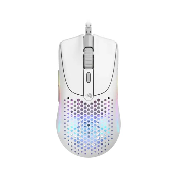 Glorious Model O2 Mini Ultralight Ambidextrous RGB Wired Gaming Mouse (49g, 26,000 DPI) – White