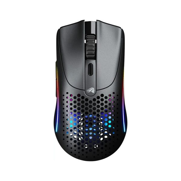 Glorious Model O2 Mini Wireless Ultralight Ambidextrous RGB Gaming Mouse (57g, 26,000 DPI) – Matte Black