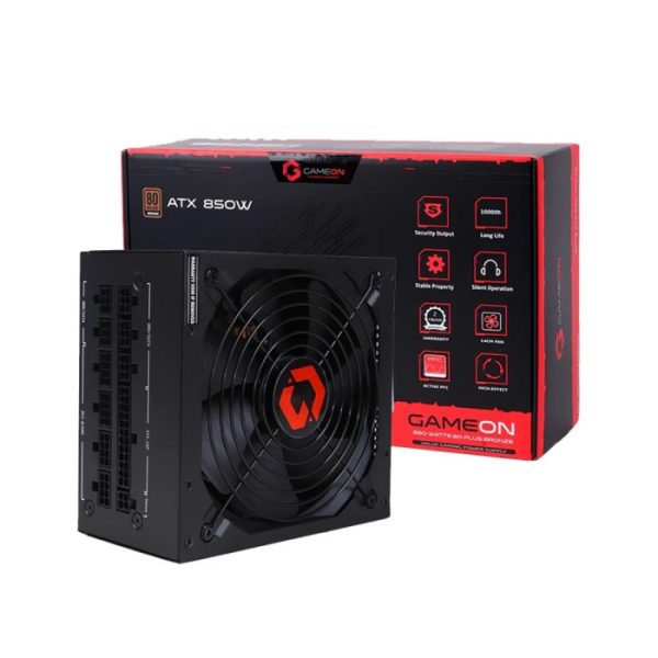 GameOn 850W SPY2 80PLUS Bronze Fully Modular Power Supply - Black