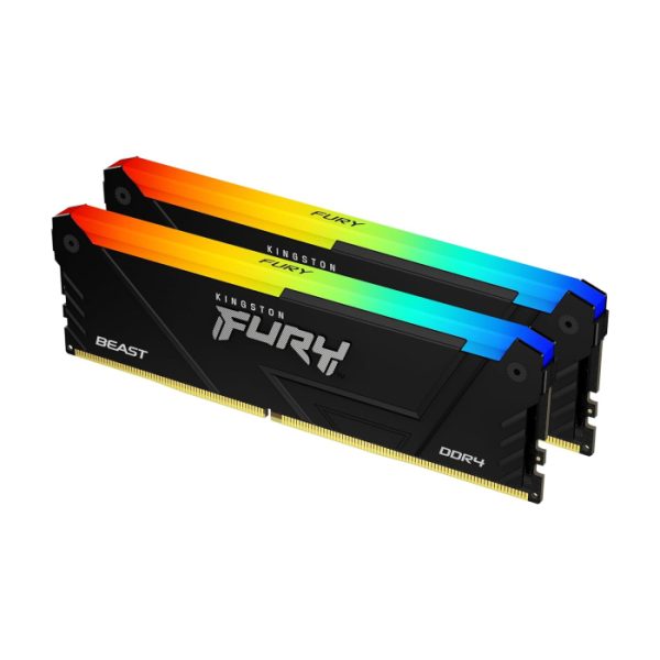 Kingston FURY Beast RGB 16GB (2x8GB) DDR4 3200MHz CL16 Memory Kit - BLACK