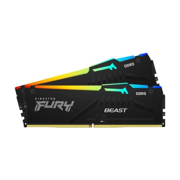 Kingston Fury Beast RGB 64GB (2x32GB) DDR5 5600MT/s CL40 Memory Kit - BLACK