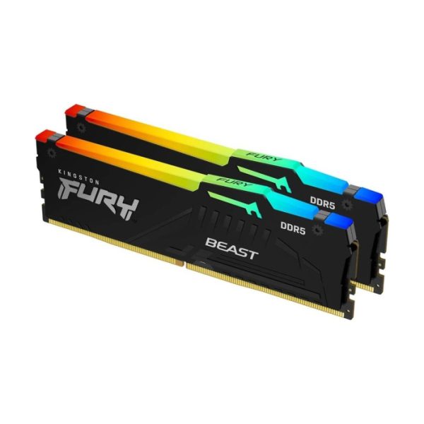 Kingston Fury Beast RGB 32GB (2x16GB) DDR5 6000MHz CL30 Memory Kit - BLACK