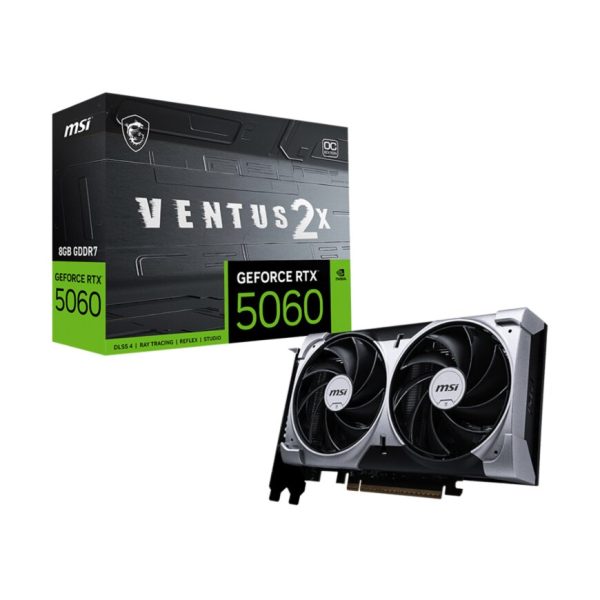MSI GeForce RTX 5060 8GB VENTUS 2X OC Graphic Card - Black, DLSS 4 | 912-V537-017