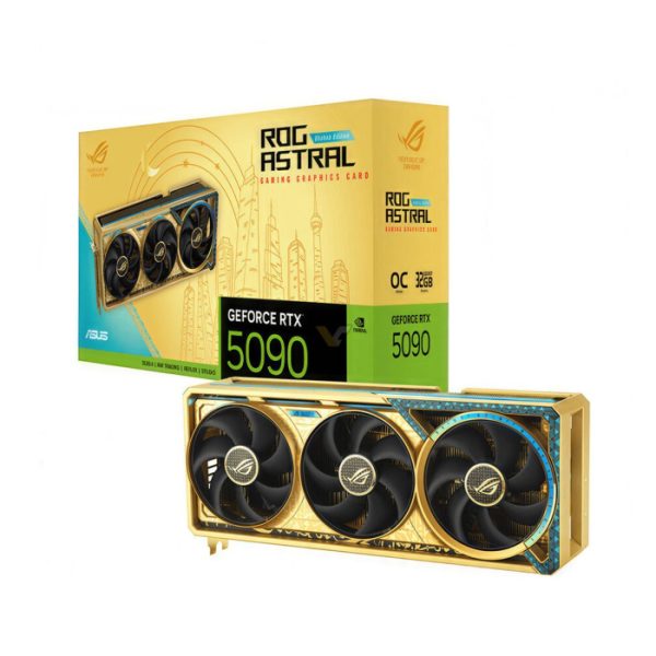 Asus ROG Astral GeForce RTX 5090 Dhahab OC Edition 32GB GDDR7 Graphics Card - GOLDEN | 90YV0LW6-M0NM00