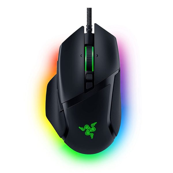 Razer Basilisk V3 Customizable Ergonomic Gaming Mouse – Black Features the fastest gaming mouse switches, Chroma RGB lighting, 26,000 DPI optical sensor, 11 programmable buttons, and a HyperScroll tilt wheel.