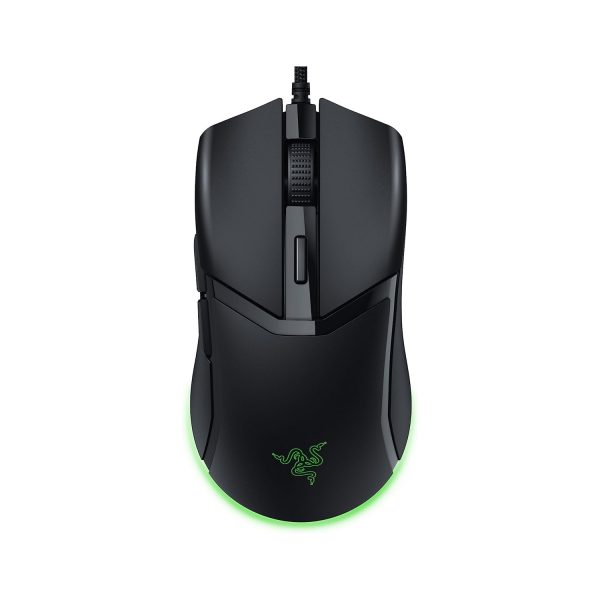 Razer Cobra Gaming Mouse – Black Lightweight 58g wired gaming mouse featuring Gen-3 Optical Switches, 8,500 DPI optical sensor, smooth PTFE feet, customizable Chroma RGB lighting, and a flexible Razer Speedflex cable for ultra-responsive performance.