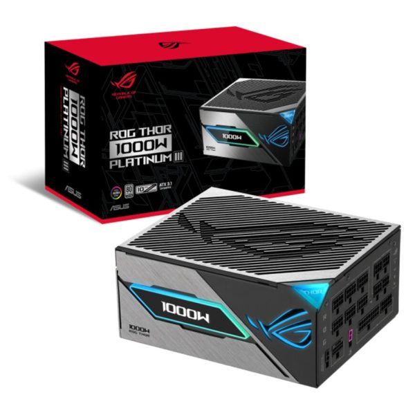 Asus ROG Thor 1000W Platinum III Gaming Power Supply - Black | 90YE00V3-B0NA00