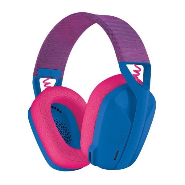 Logitech G435 Lightspeed Wireless and Bluetooth Gaming Headset for PC, PS5/PS4 & Nintendo – Blue/Raspberry