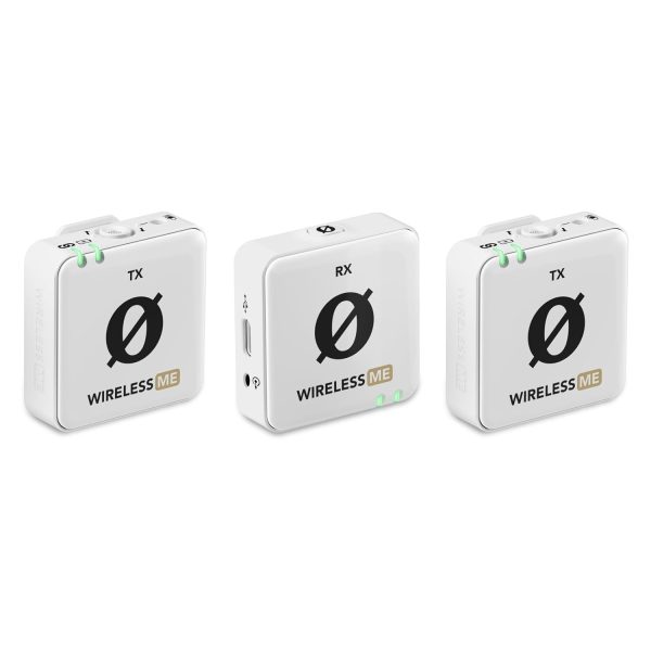 Rode Wireless Me Dual Set with 1 Receiver & 2 Transmitters for 3-Way Interviews – Great Audio Every Time, Compatible with Cameras & Smartphones