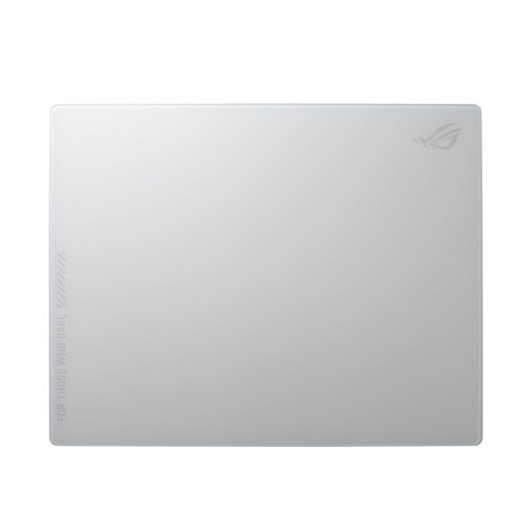 Asus ROG MoonStone Ace L White Tempered Glass Gaming Mouse Pad for ultra-smooth precision and durability.