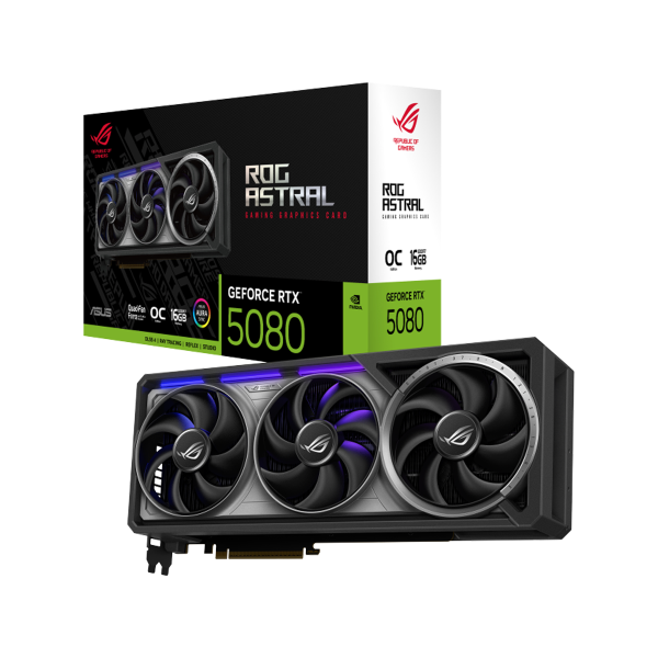 ASUS ROG Astral GeForce RTX 5080 OC Edition 16GB GDDR7 Gaming Graphics Card | 90YV0LV0-M0NA00