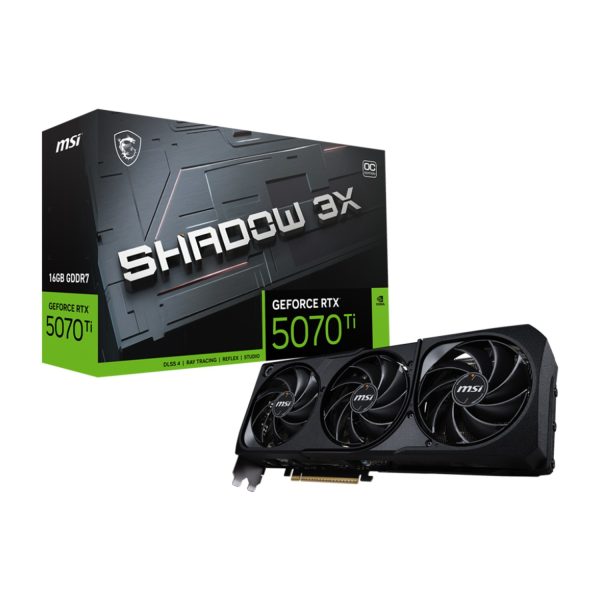 MSI GeForce RTX 5070 Ti Shadow 3X OC Edition 16GB GDDR7 Graphics Card | 912-V531-097