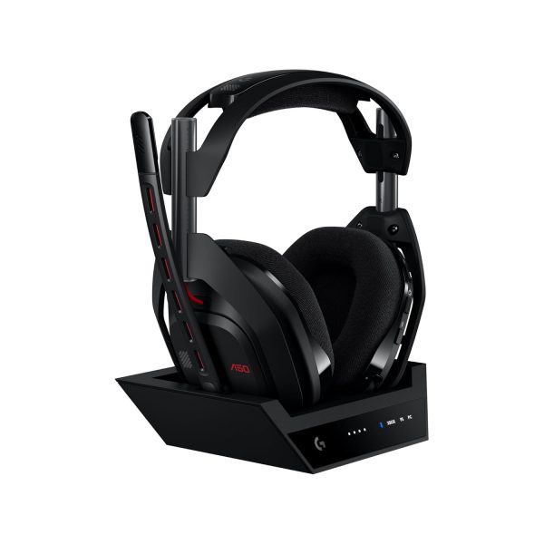 Astro A50 Gen 5 Wireless/Bluetooth/Wired Gaming Headset with Base Station, Dolby Atmos & Windows Sonic™ Audio, Pro-Grade Mic, for PC, Xbox, PS5, Nintendo & Mobile – Black