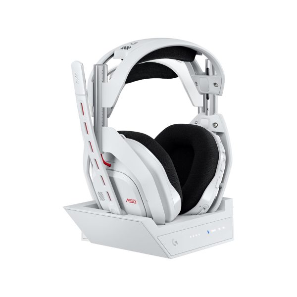 Astro A50 Gen 5 Wireless/Bluetooth/Wired Gaming Headset with Base Station, Dolby Atmos & Windows Sonic™ Audio, Pro-Grade Mic, for PC, Xbox, PS5, Nintendo & Mobile – White.