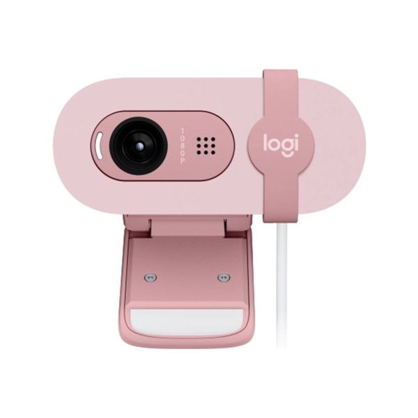 Logitech Brio 100 Webcam Full HD 1080p Video Quality - Rose