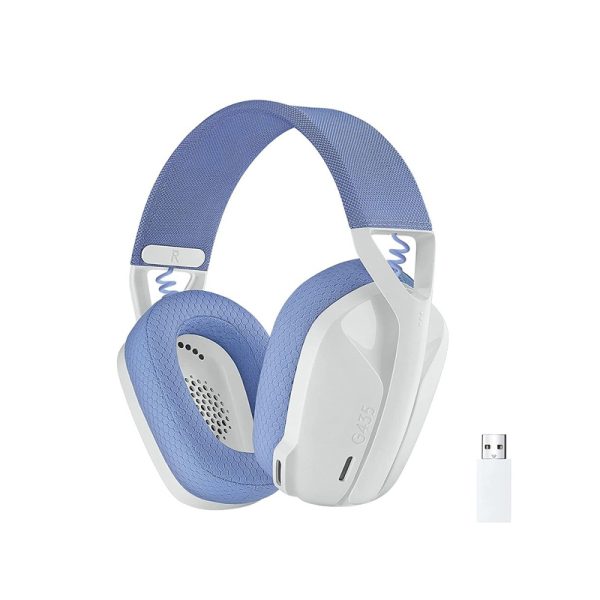 Logitech G435 Lightspeed Wireless and Bluetooth Gaming Headset for PC, PS5/PS4 & Nintendo – WHITE