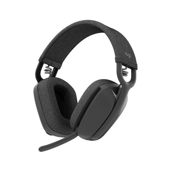 Logitech Zone Vibe 100 Wireless Bluetooth Headset with Noise-Cancelling Microphone – Graphite.