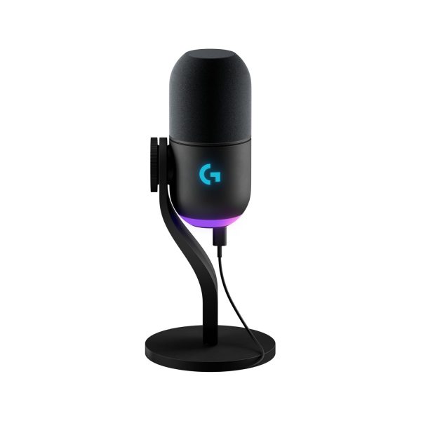 Logitech Yeti GX Dynamic RGB Gaming Microphone with LightSync, Blue VO!CE & Blue Sound Certification, and Removable Desktop Stand – Black