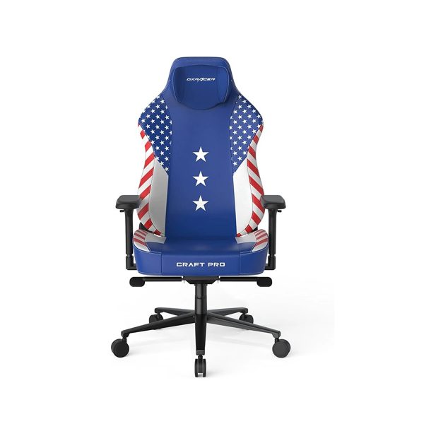 DXRacer Craft Pro Dream Team Gaming Chair, Unique Embroidery & Ergonomic Support – Blue/White