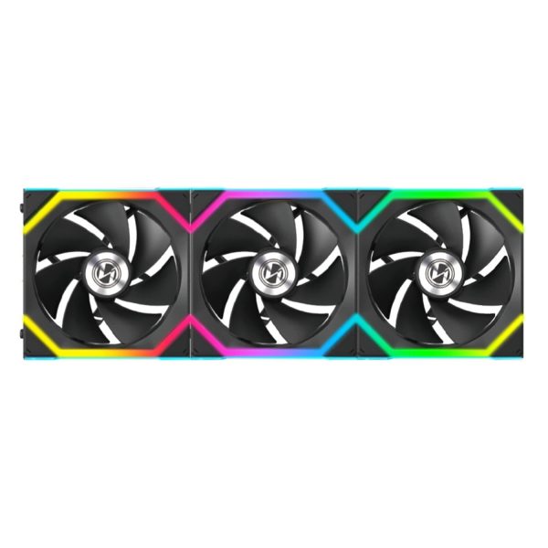Lian Li Uni Fan SL Wireless 120mm 3-in-1 Pack, high-performance RGB fans with wireless connectivity for a clean and powerful PC cooling setup – Black