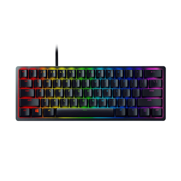 Razer Huntsman Mini 60% Gaming Keyboard – Linear Optical Red Switches, Chroma RGB, Doubleshot PBT Keycaps, Onboard Memory – Black