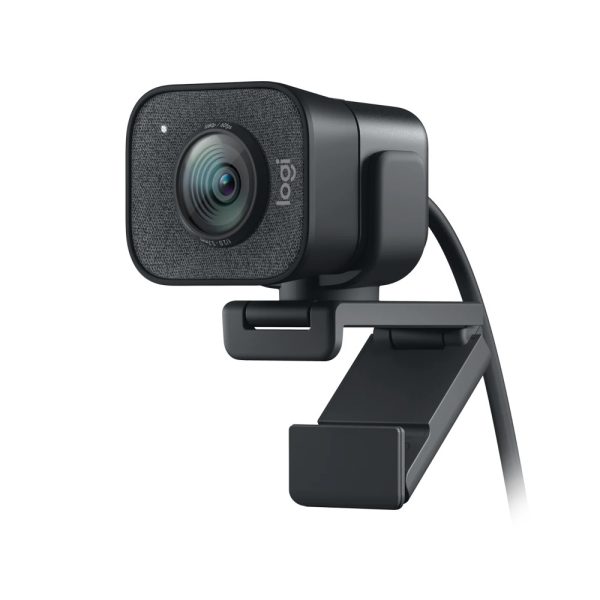 Logitech StreamCam USB-C Webcam delivers Full HD 1080p60 video with dual omnidirectional mics featuring noise reduction, ideal for live streaming and content creation.