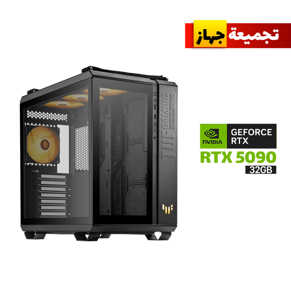 Gaming PC with Intel i9-14900K, ASUS TUF Z790 WiFi Motherboard, 64GB DDR5 (6000) RAM, Acer Predator 4TB Gen-5 SSD, ASUS TUF RTX 5090 32GB GPU, ASUS TUF L360 Liquid Cooler, 1200W Gold PSU, ASUS TUF Gaming GT502 PLUS Mid Tower Case with 3x RGB Fans, and Windows 11 Pro.