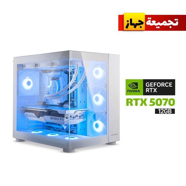 Gaming PC AMD Ryzen 7 9700X CPU, ROG STRIX B850-A Gaming WiFi 7 Motherboard, 32GB DDR5 6000 RAM, 2TB NVMe Gen4 SSD, ASUS PRIME RTX 5070 12GB White GPU, L360 Liquid Cooler White, 850W GOLD PSU White, Lian-Li Strimers, Cougar FV150 RGB Mid Tower Case, Windows 11 Pro.