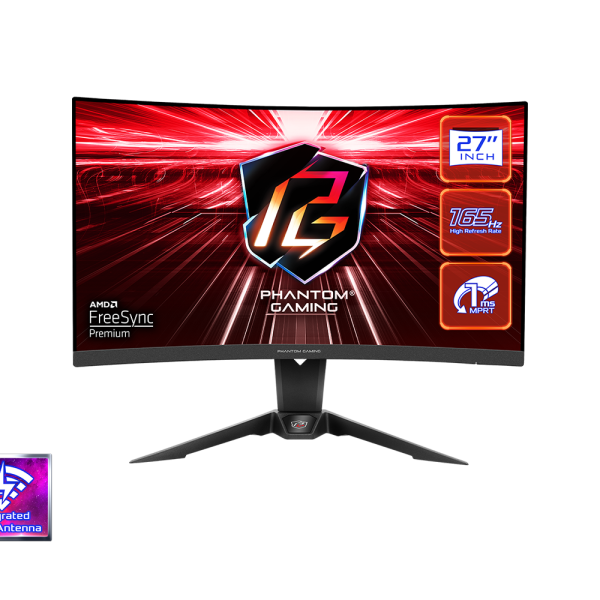 ASRock Phantom PG27Q15R2A – 27" Curved QHD Gaming Monitor with 165Hz Refresh Rate