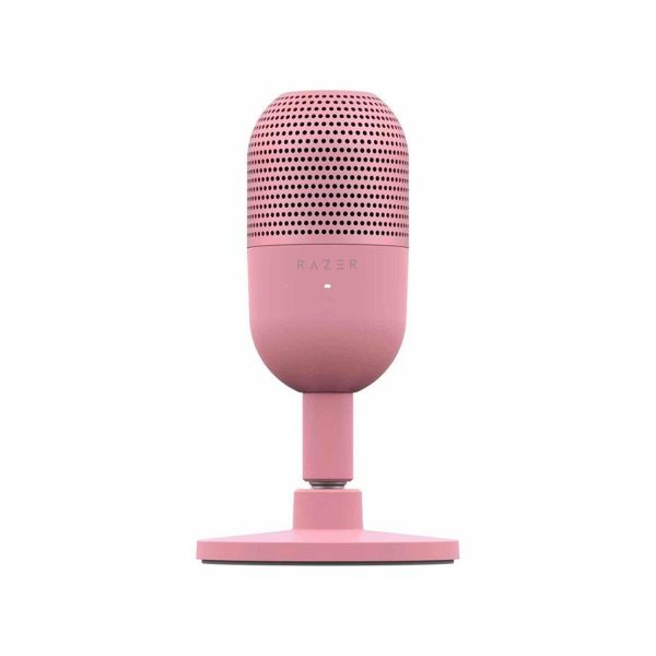 Razer Seiren V3 Mini Ultra-Compact USB Microphone with Tap-to-Mute, LED Indicator, and 14mm Condenser – Quartz Edition.