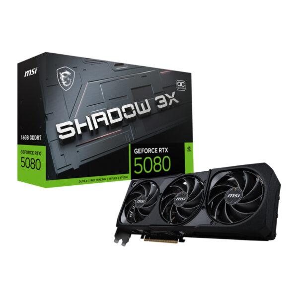 MSI GeForce RTX 5080 Shadow 3X OC Edition 16GB GDDR7 Graphics Card | 912-V531-031