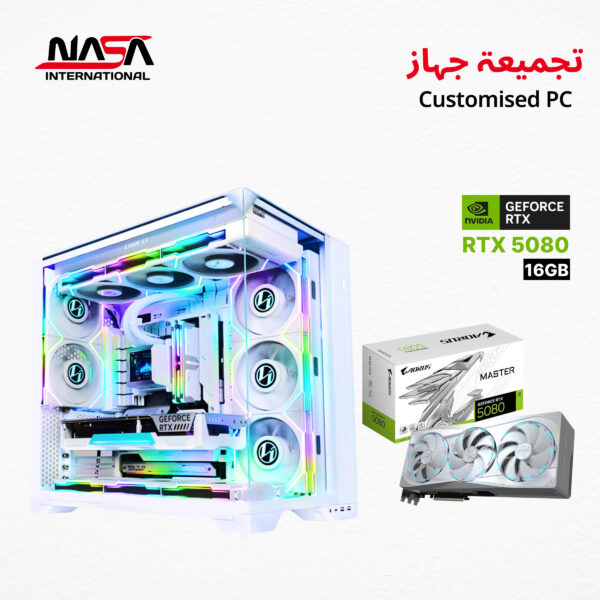 AMD Ryzen 7 9800X3D CPU, ASUS ROG Strix X870-A Motherboard, Kingston 2TB M.2 SSD, G.Skill 32GB DDR5 RAM (White), AORUS Master RTX 5080 16GB GPU, Corsair 1000W PSU (White), Lian Li Hydroshift 2 Liquid 360mm Cooler (White), Lian Li Compact Case (White), and 2 Lian Li Uni Fan SL Wireless (White) And Windows 11 Pro.