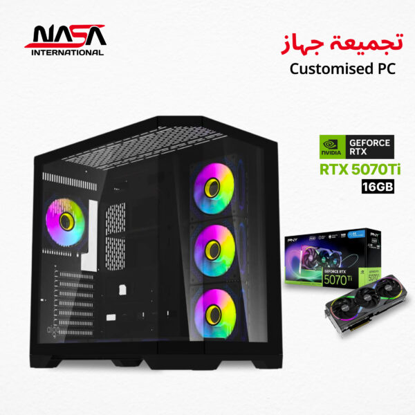 Gaming PC – AMD Ryzen 7 9800X3D, MSI X870 Gaming Plus WiFi, G.SKILL 32 GB DDR5, Kingston M.2 2 TB SSD, PNY RTX 5070 Ti 16 GB, Corsair iCUE H150i RGB Elite Liquid Cooler, Huntkey 850 W PSU, DARKFLASH FT418 PRO Case – Black
